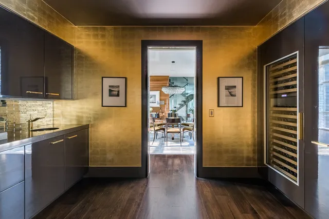 Avalon — Gold-leaf wet bar