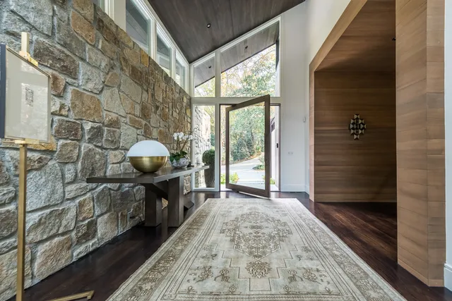 Avalon — Entry hall with original stacked granite