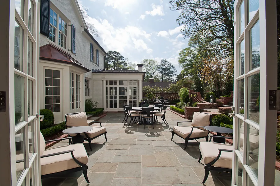 Tuxedo Park — Bedroom opening onto the terrace