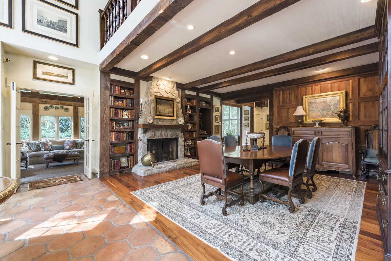 Tuxedo Road — Wood-paneled dining room