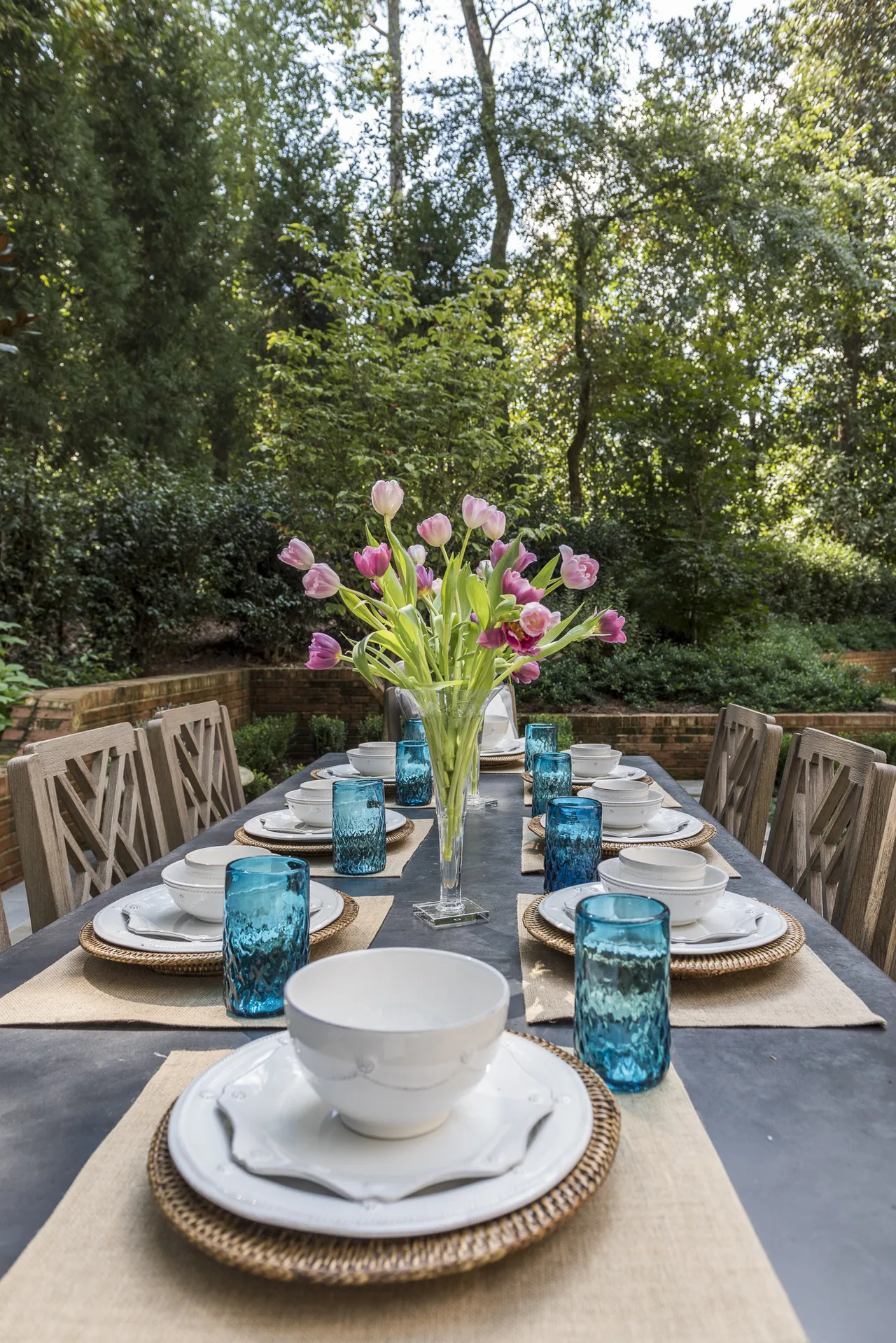 Tuxedo Road — Table setting, detail